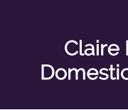 DWC logo on a purple background with the text "Claire M. Renzetti Domestic Travel Grant"